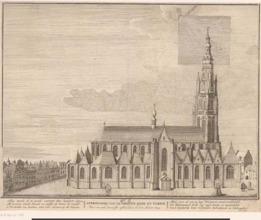 View of the Great Church at Breda, before and after the fire of 1694