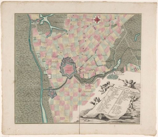 Map of the Siege of Bergen op Zoom, 1747 (left part)