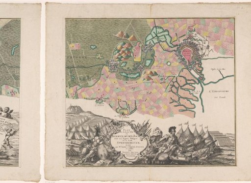 Map of the Siege of Bergen op Zoom, 1747 (consisting of two parts)