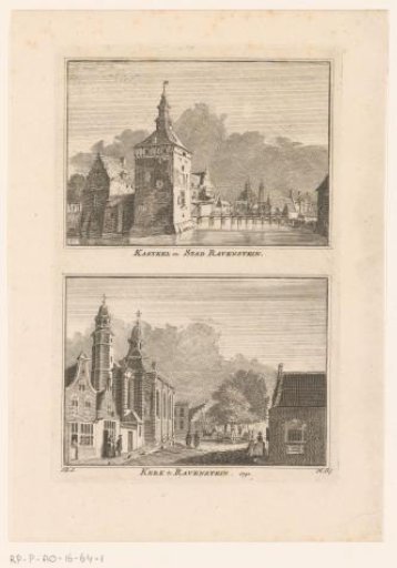 View of the Castle and View of the Church in Ravenstein