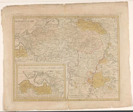 Map of Brabant, Limburg, and Part of Zeeland and Flanders