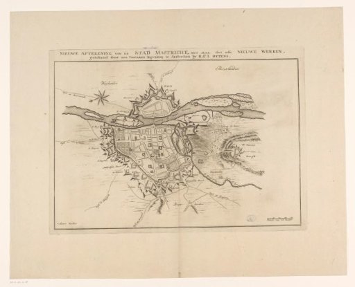 Plan of the fortifications around the city of Maastricht, 1748