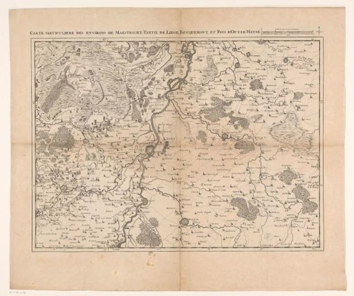 Map of Limburg with the surroundings of Maastricht, 1708