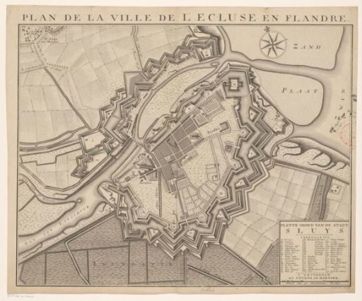 Fortress map of Sluis