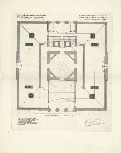 Plan of the fourth floor of the Town Hall of Maastricht