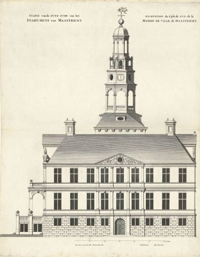 Side view of the Town Hall of Maastricht