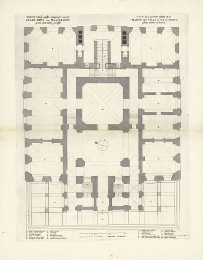 Plan of the first floor of the Town Hall of Maastricht