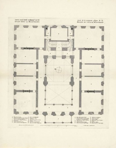 Plan of the third floor of the Town Hall of Maastricht