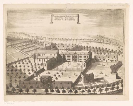 View of the Abbey of St. Wivina