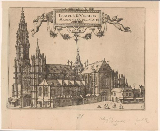 View of the Cathedral of Our Lady in Antwerp