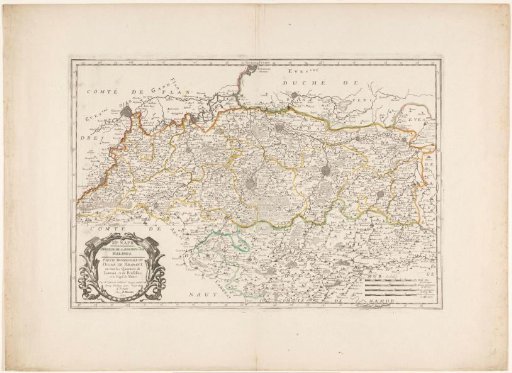 Map of the southern part of the Duchy of Brabant