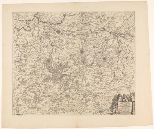 Map of the southern part of the Duchy of Brabant
