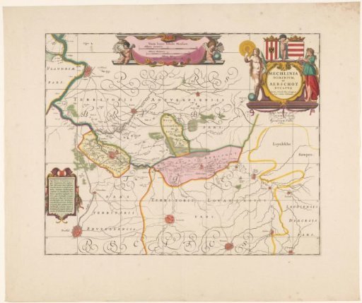 Map of the district of Antwerp, part of the Duchy of Brabant
