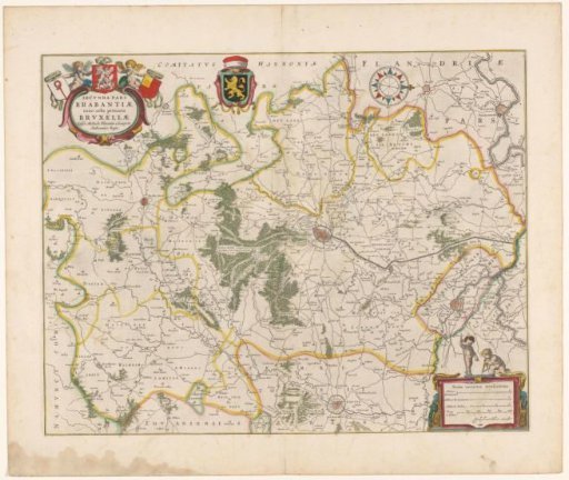 Map of the Brussels quarter, part of the Duchy of Brabant