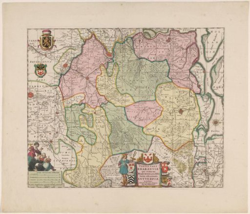 Map of the district of Antwerp, part of the Duchy of Brabant