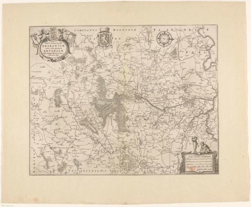 Map of the Brussels quarter, part of the Duchy of Brabant