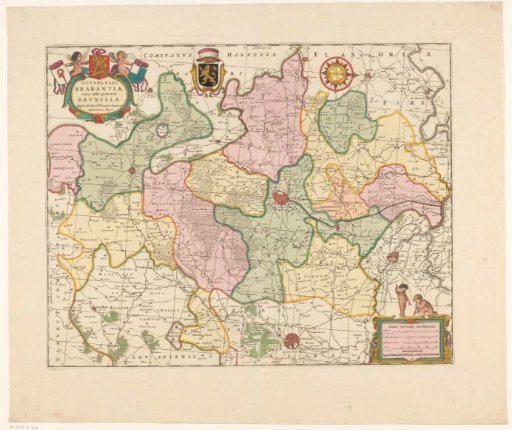 Map of the Brussels quarter, part of the Duchy of Brabant