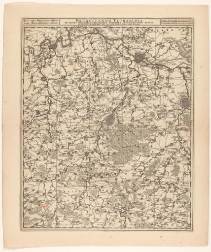 Map of the Brussels quarter, part of the Duchy of Brabant