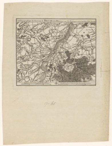 Map of the surroundings of Brussels