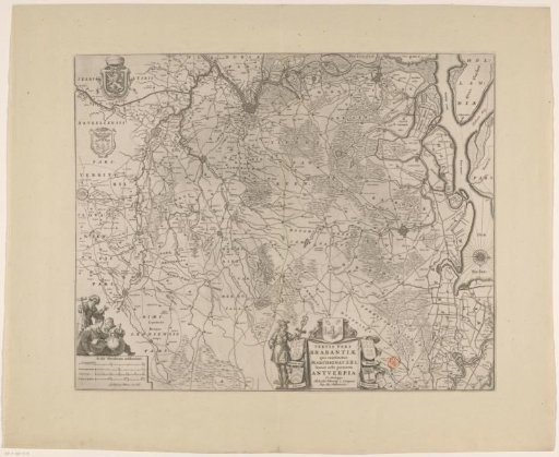 Map of the district of Antwerp, part of the Duchy of Brabant