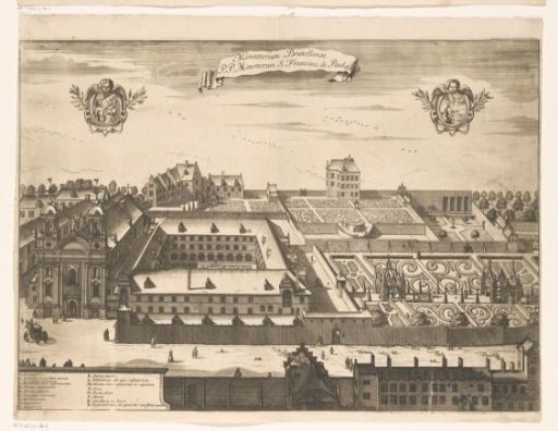 View of the Miniemen Church and the Miniemen Convent in Brussels