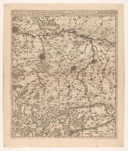 Map of the district of Leuven, part of the Duchy of Brabant