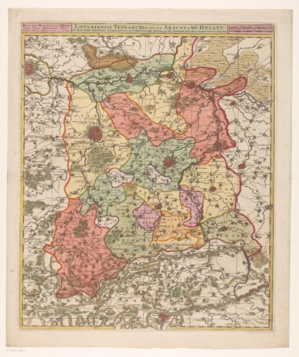 Map of the district of Leuven, part of the Duchy of Brabant