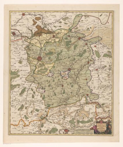 Map of the quarter of Leuven, part of the Duchy of Brabant