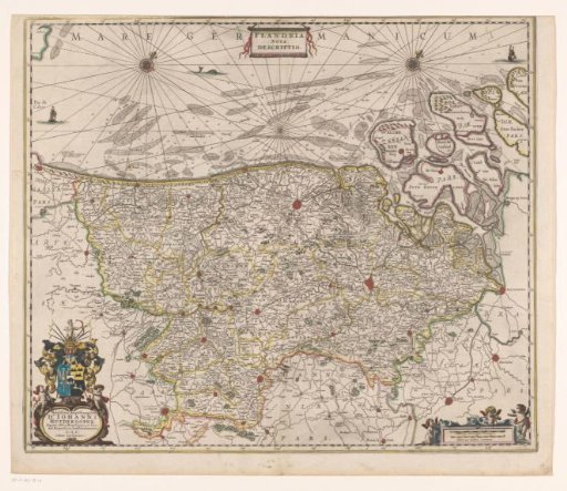 Map of Flanders and Zeeland