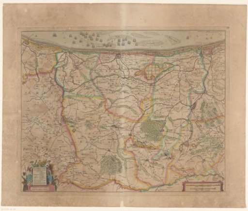 Map of the western part of Flanders