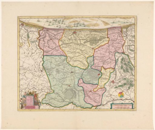 Map of the western part of Flanders