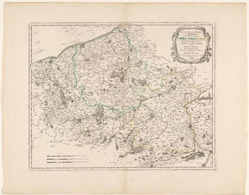 Map of French Flanders and Wallonia