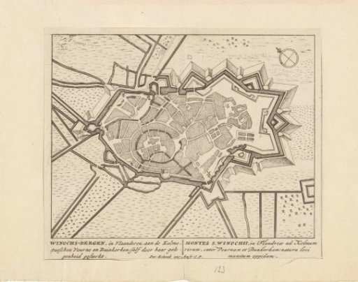 Fortress plan of Saint-Winoksbergen