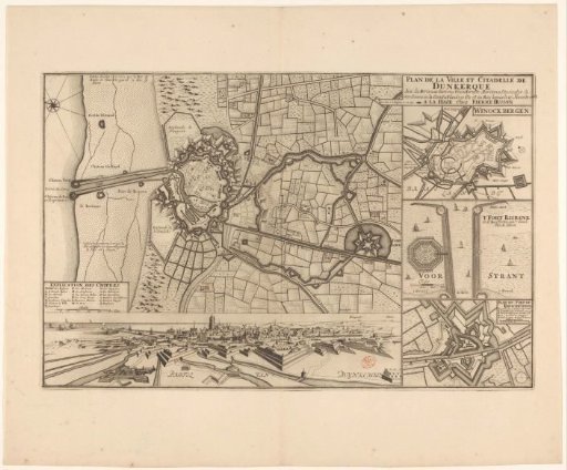 Fortress plan of Dunkirk, 1712