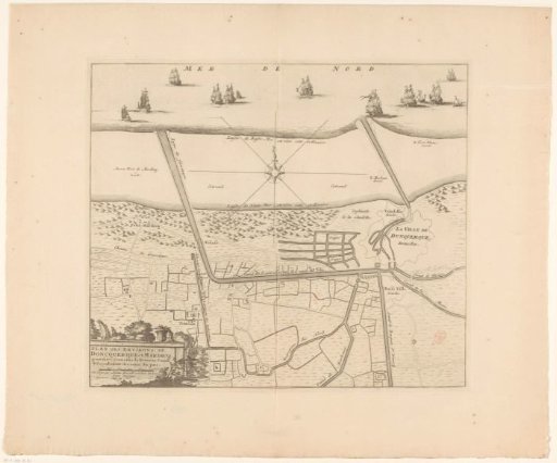 Map of the Canals of Dunkirk
