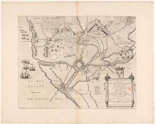 Map of the siege and capture of Grevelingen, 1644