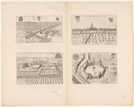 View of Nieuwkerke, Hondschoote, the Castle of Pamele and Vichte