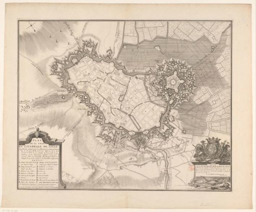 Plan of the fortifications of Lille and the citadel, 1708