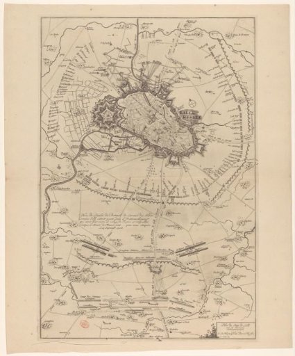 Plan of the Siege of Lille, 1708