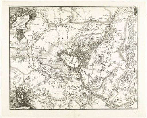 Map of the Siege of Lille, 1708