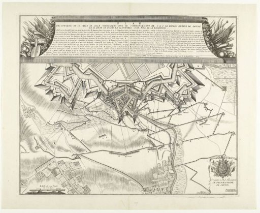 Map of the Siege of Lille, 1708
