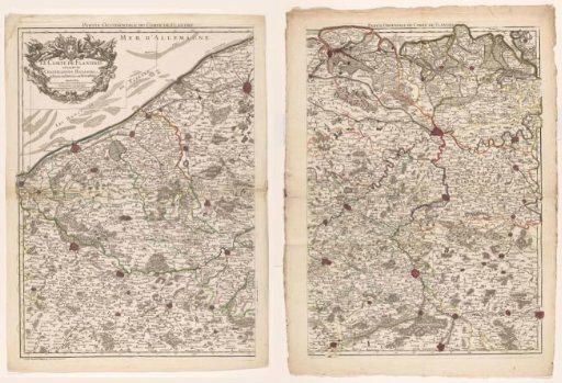 Map of the County of Flanders (left part)