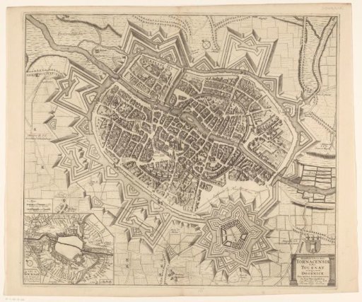 Plan of the city of Tournai during the siege of 1709
