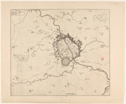 Map of Tournai and surroundings
