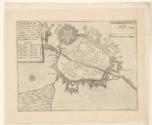 Fortress map of Tournai