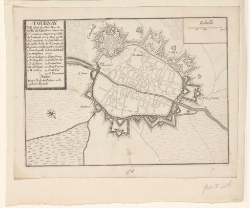 Fortress map of Tournai