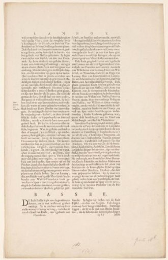 Part of the description of Lannoy and La Bassée