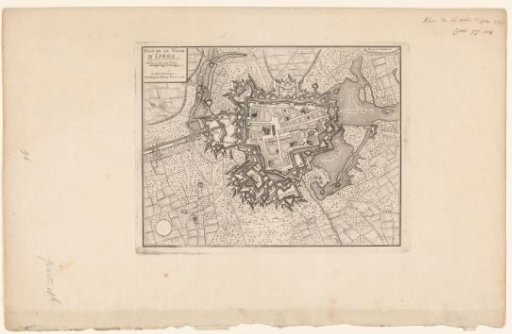 Map of Ypres, 1709