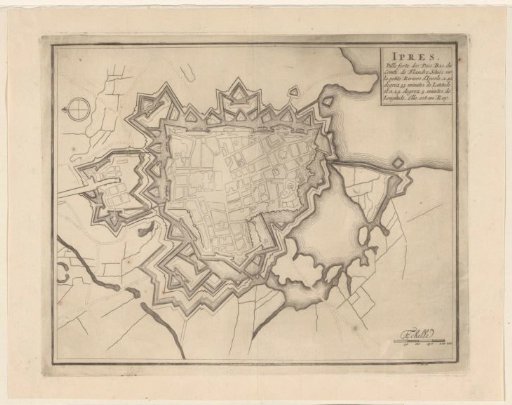 Fortress map of Ypres