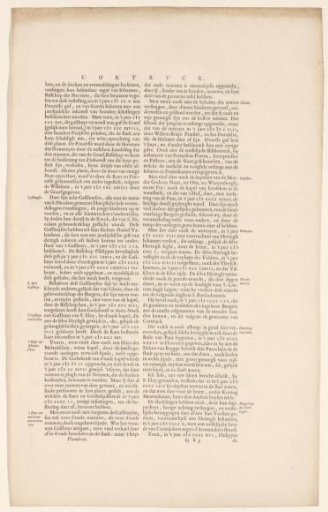 Part of the description of Kortrijk and the citadel of Kortrijk